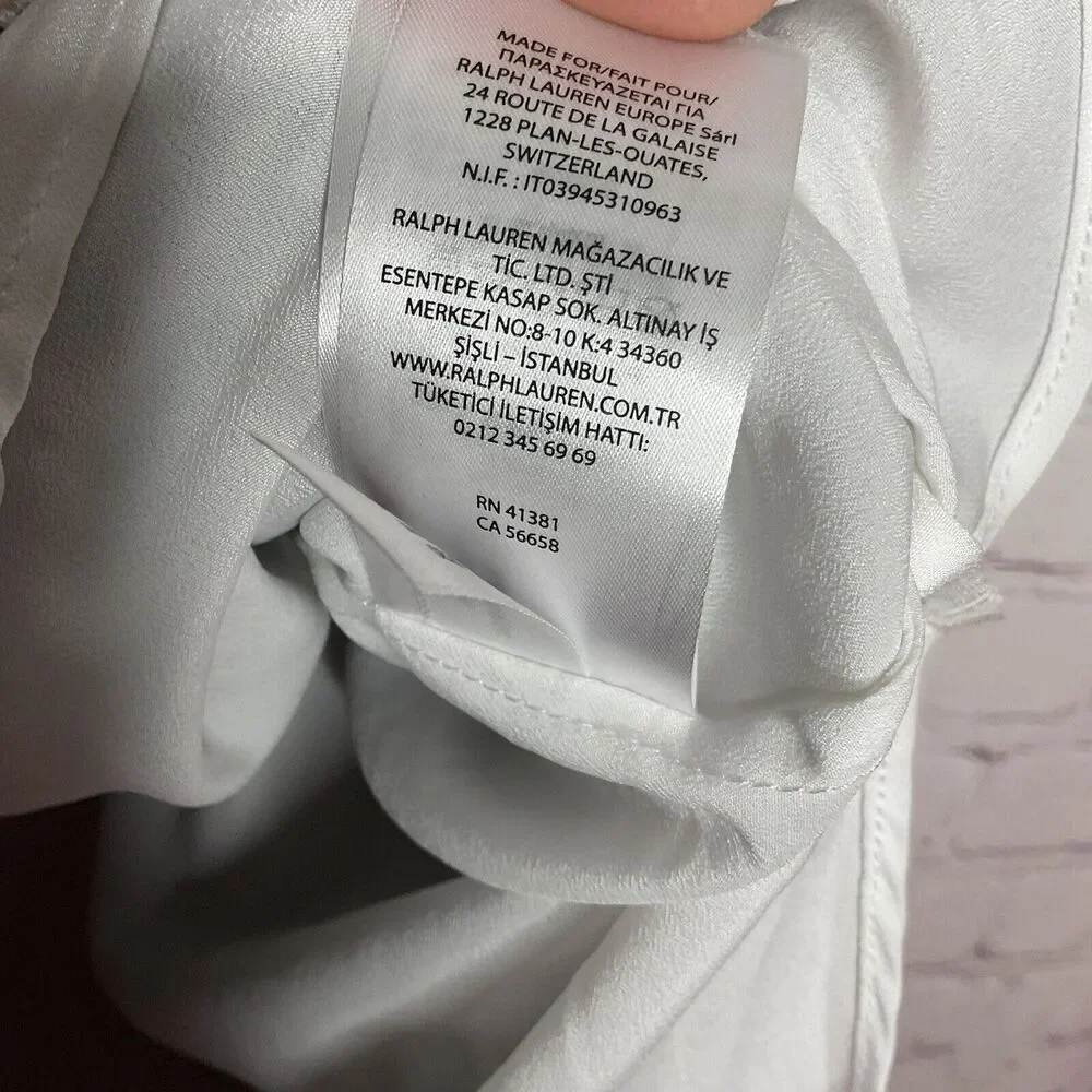 Lauren Ralph Lauren Women’s Large Layered  Hem Long Sleeve Top Crew Neck Sweater
